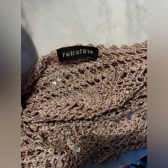 Retrofete CHERRI SEQUIN CROCHET DRESS - Picture 5 of 8